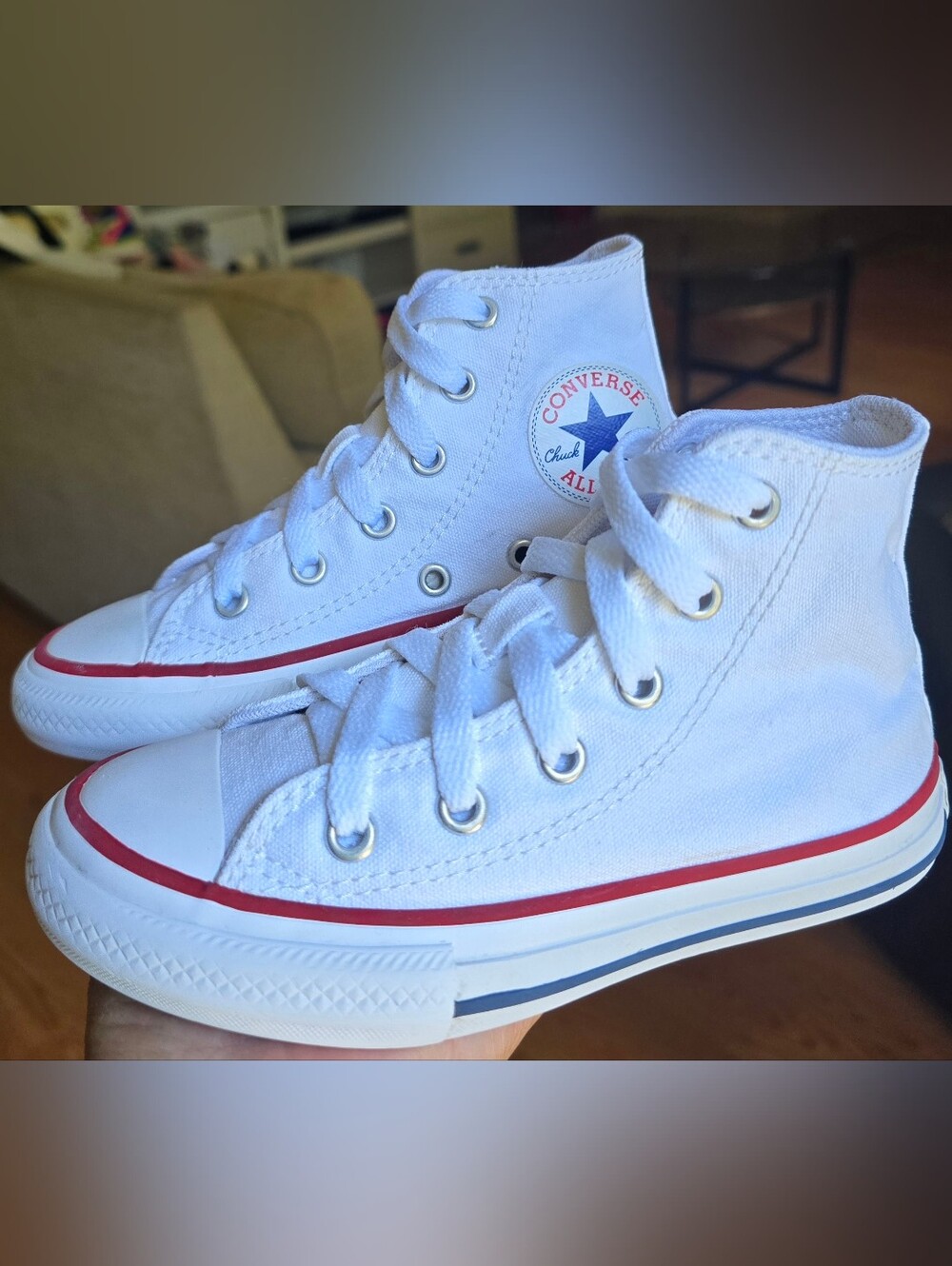 Sz 11 Toddler Kids CONVERSE CTAS HI White Casual Shoes